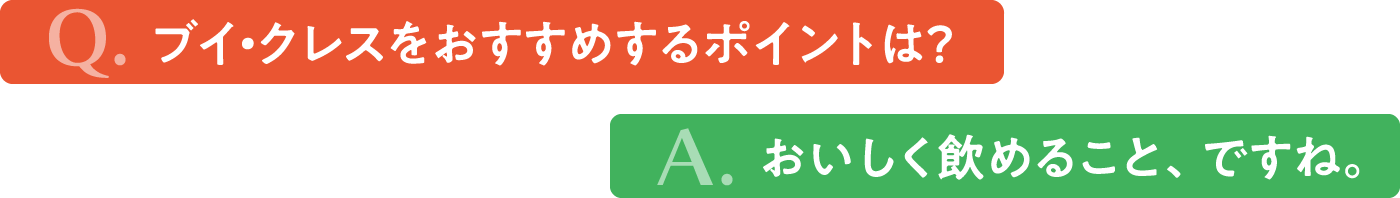 ブイクレスをおすすめするときのポイントは